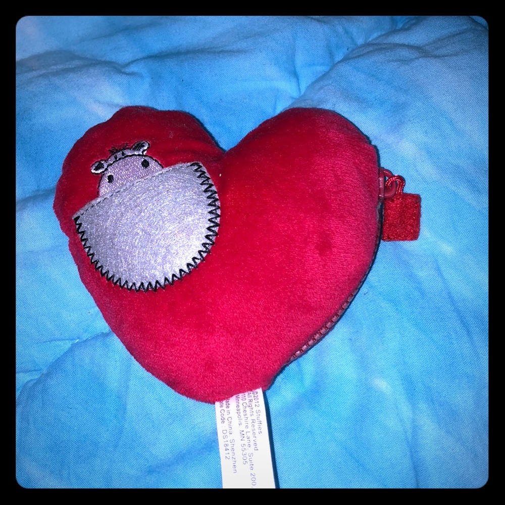 Cute small red Valentine’s Day pillow w/ a zipper